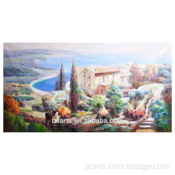 Hot new inviting village views wall art painting canvas decoration